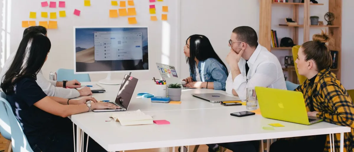 A group of professionals working together