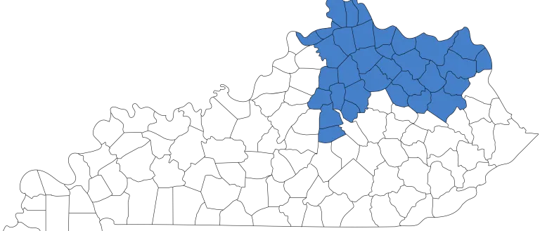 County map of Kentucky